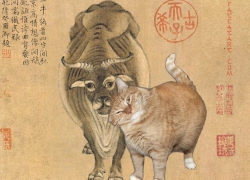Han Huang, Five Oxen and Five Cats, 3