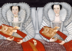 Британская школа 17 века,  Леди Чамли с котятами