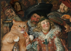 Frans Hals, Merry cat feeders at Shrovetide