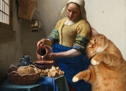 Johannes Vermeer, The Kitchen Maid and the Cat