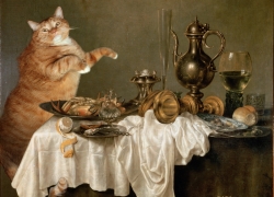 Willem Claesz Heda, Cat’s Breakfast with a Crab