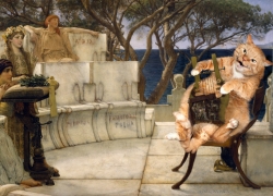 Sir Lawrence Alma-Tadema, Sappho and the Fat Cat