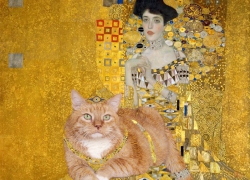 Gustav Klimt, Portrait of Adele Bloch-Bauer with the Cat