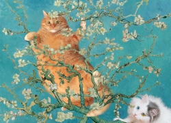 Vincent Van Gogh, Cats in almond blossoms