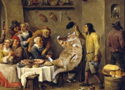 David Teniers the Yonger. The King drinks