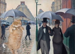 Gustave Caillebotte, Paris Street; Rainy Day: Where is a cheese shop?