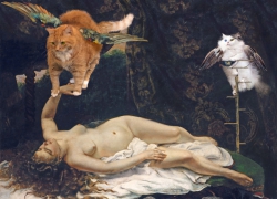 Гюстав Курбе, Женщина с крылатыми котами