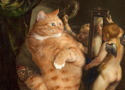 Titian, Venus with a Mirror or Venus in furs. True version. Part I of Venus’ Selfie diptych