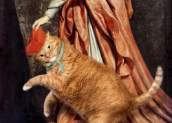 Philippe de Champaigne, Portrait of Cardinal de Richelieu with a Cat