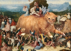 Hieronymus Bosch, The Catwain, or The Burden of an Internet Kitty Fame