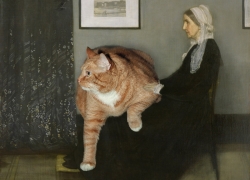 James Abbott McNeill Whistler. Arrangement in Grey, Black and Ginger No. 1 Whistler's Mother with the Cat