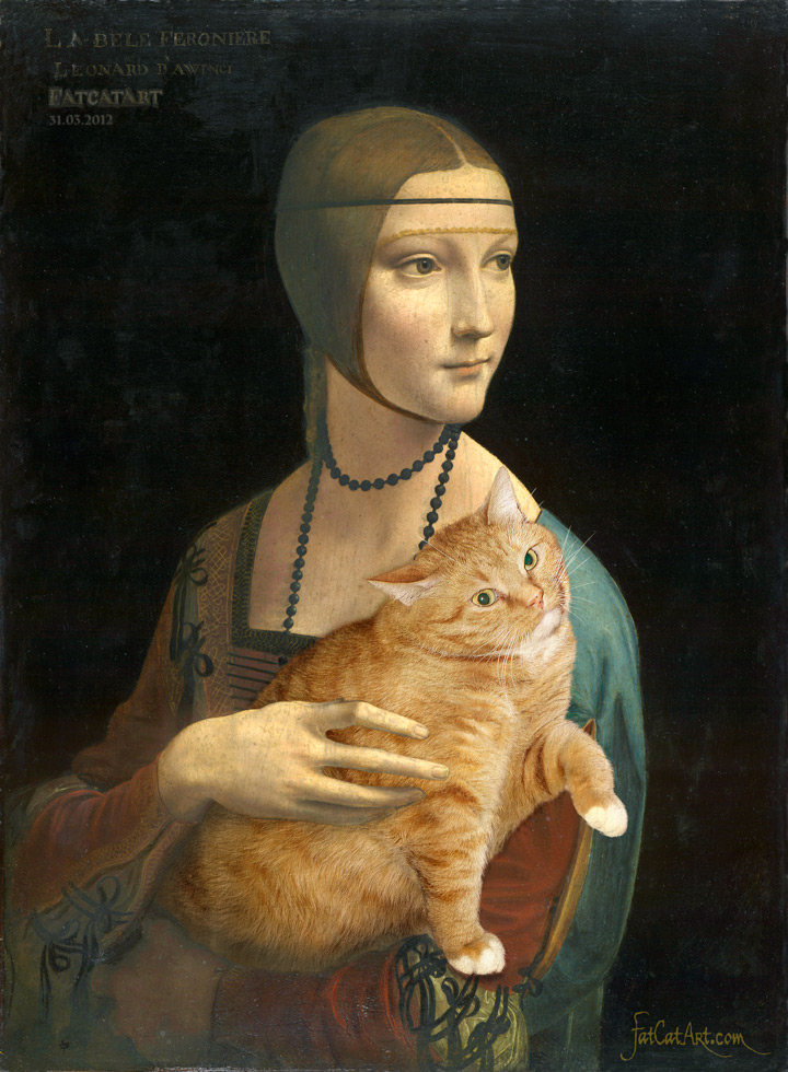 Leonardo da Vinci. Lady with a Cat pretending to be an Ermine (Portrait of Cecilia Gallerani) Leonardo da Vinci. Lady with a Cat pretending to be an Ermine (Portrait of Cecilia Gallerani)