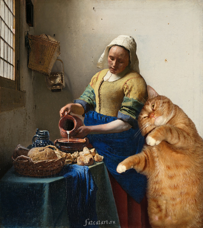 Johannes Vermeer, The Kitchen Maid Ян Вермеер Дельфтский, Молочница