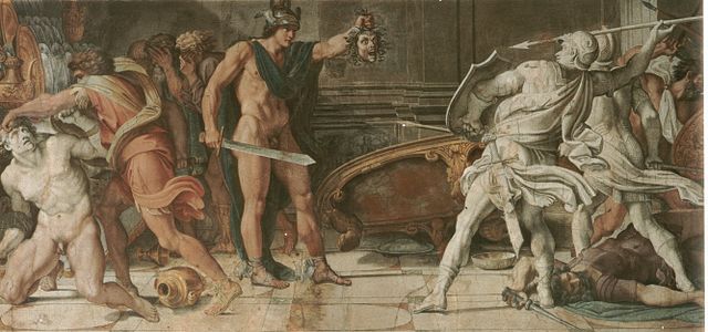 640px-Perseus_and_Phineas_-_Annibale_Carracci_and_Domenichino_-_1597_-_Farnese_Gallery,_Rome