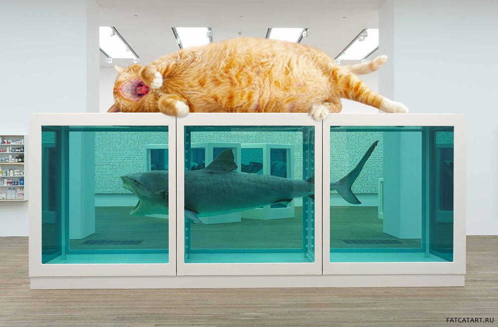 Damien Hirst, The Physical Impossibility of Falling Down in the Mind of Someone Sleeping Damien Hirst. The Physical Impossibility of Falling Down in the Mind of Someone Sleeping. From Zarathustra the Cat's Mewseum of Contemporary Art
