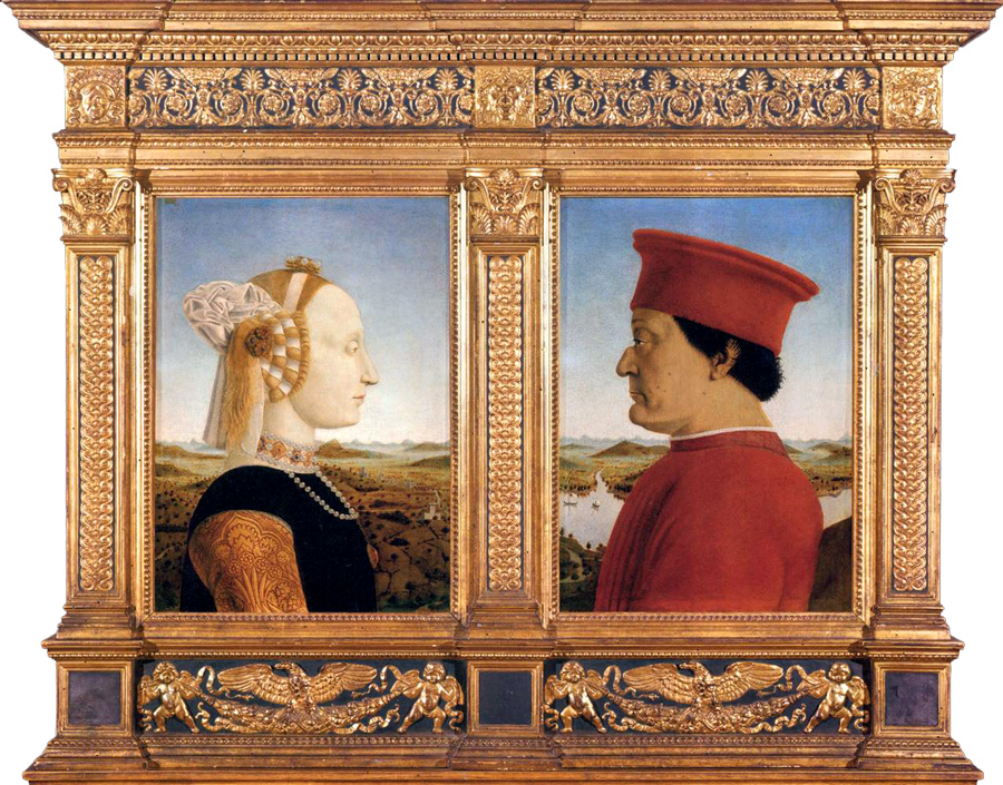 Portraits of the Duke and Duchess of Urbino by Piero della Francesca Portraits of the Duke and Duchess of Urbino by Piero della Francesca