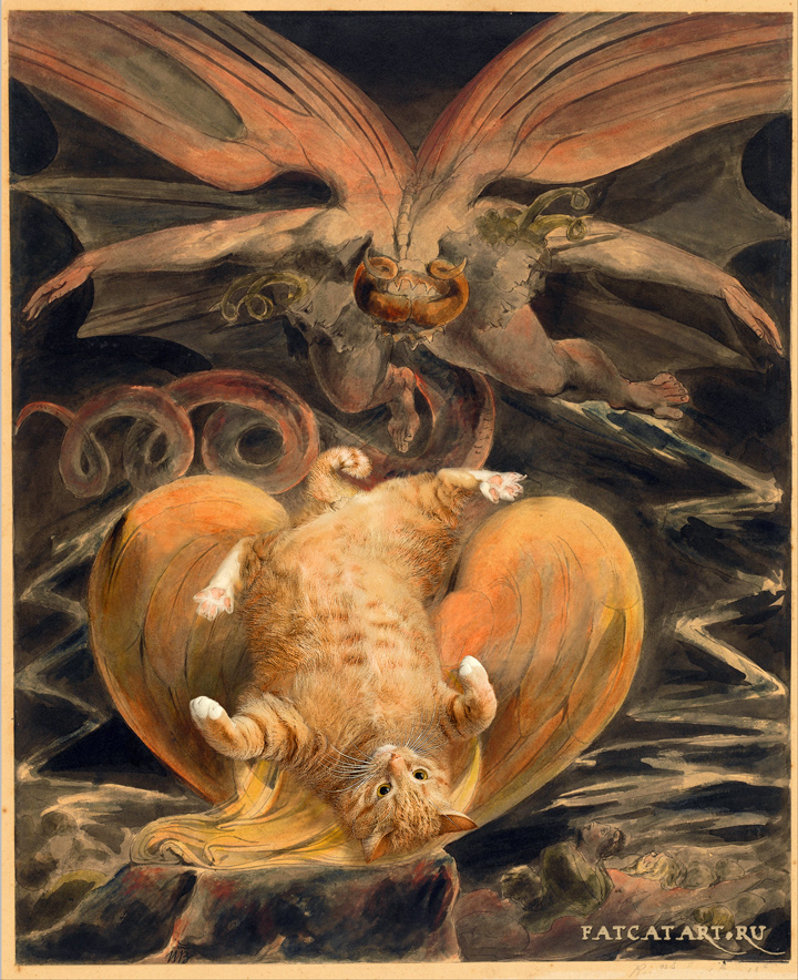 William Blake, The Great Red Dragon and the Cat Clothed with Sun