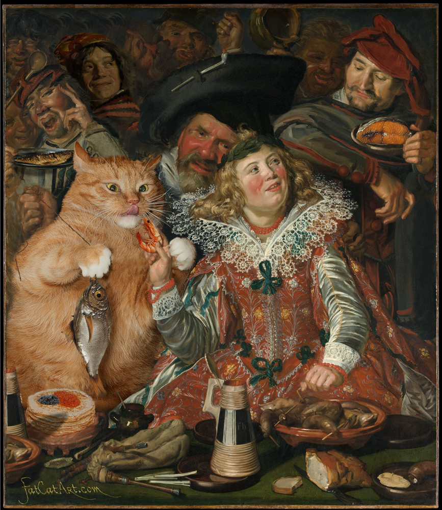 Frans Hals, Merry cat feeders at Shrovetide