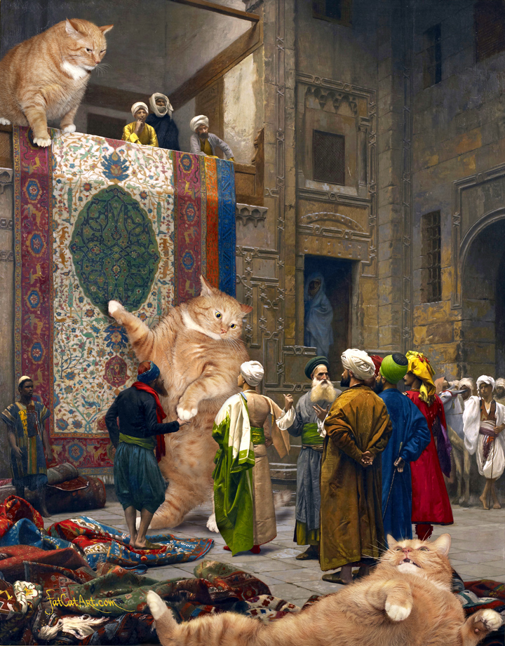Jean-Leon Gerome, "Carpet Merchants, or Cats'n'Carpets."
