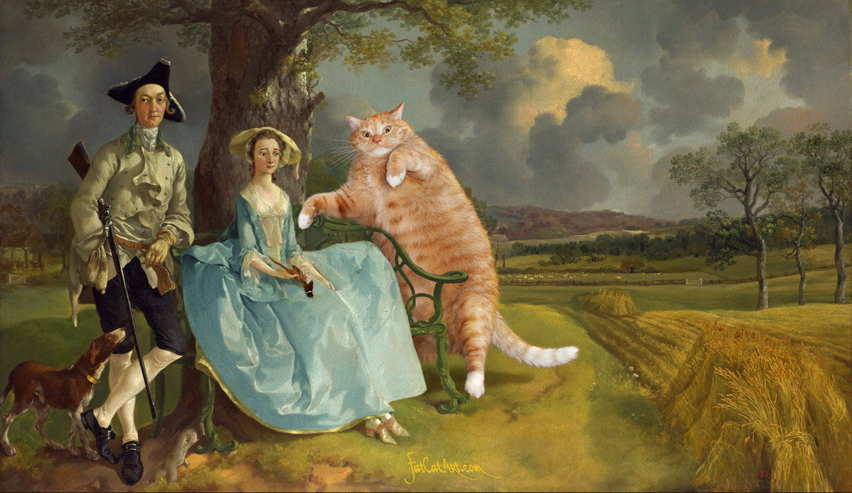 Thomas Gainsborough, Mr and Mrs Andrews, and Mr Cat