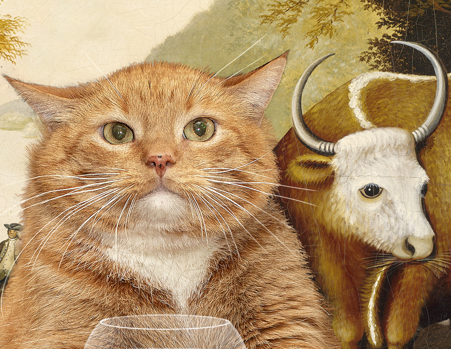 Edward Hicks, Peaceable Kingdom, the first version, detail